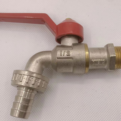 عرضه کارخانه 1/2 نیکل پوشش داده شده با دسته فولادی باغ مسخرة bibcock آب لوله کشی
