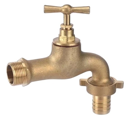 شیر آب 1/2 &quot;X 3/4&quot; برنجی با نخ بلند شیر آب برای حوضه