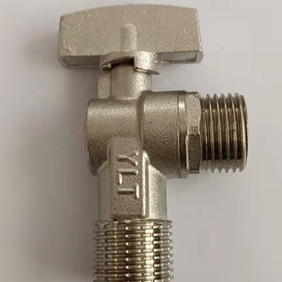 20MM~63MM بندر لوله کشی برنجی زاویه توپ شیر هیدرولیک