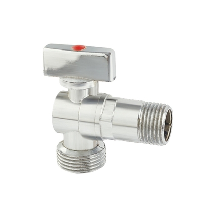 شیر آب NPT Thread Angle Valve Chrome Angle Stop Valves 3/8 inch