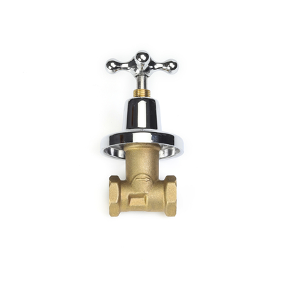 آبکاری کروم OEM Ball Hot Straight Brass Stop Valve 1/2inch