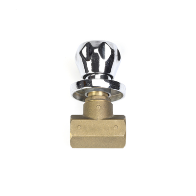 آبکاری کروم OEM Ball Hot Straight Brass Stop Valve 1/2inch