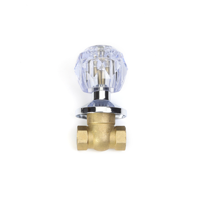 آبکاری کروم OEM Ball Hot Straight Brass Stop Valve 1/2inch